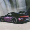 Black And Purple Porsche Diamond Painting