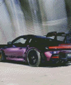 Black And Purple Porsche Diamond Painting