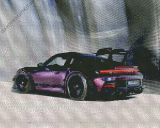 Black And Purple Porsche Diamond Painting