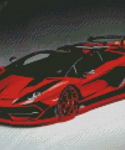 Black And Red Car Diamond Painting