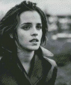 Black And White Emma Watson Diamond Painting