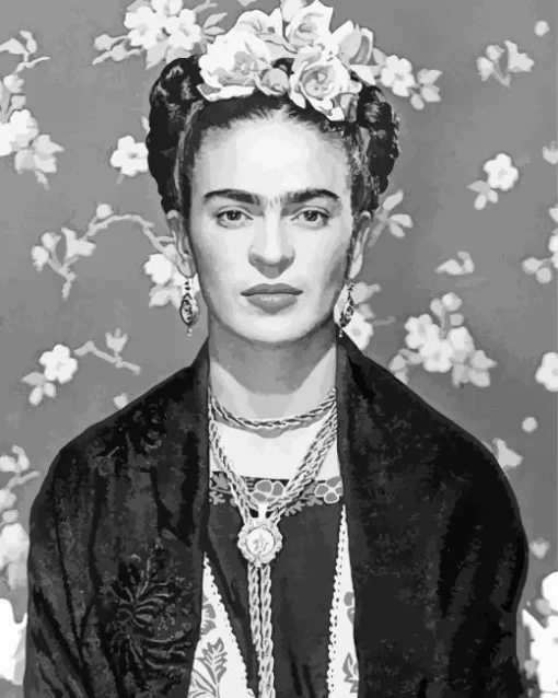 Black And White Frida Kahlo Diamond Painting