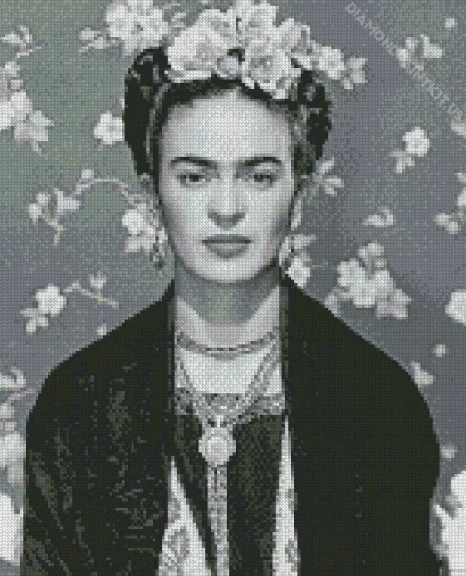 Black And White Frida Kahlo Diamond Painting