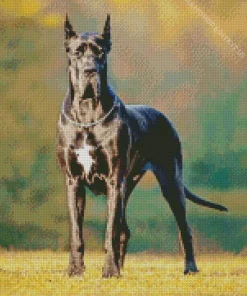 Black And White Great Dane Diamond Painting