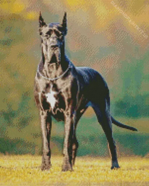 Black And White Great Dane Diamond Painting