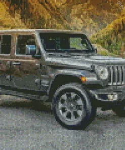 Black Jeep Car Diamond Painting