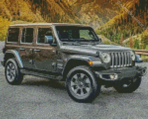 Black Jeep Car Diamond Painting