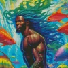 Black Merman Diamond Painting