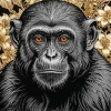 Black Monkey Diamond Painting