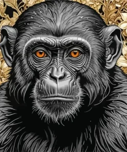 Black Monkey Diamond Painting