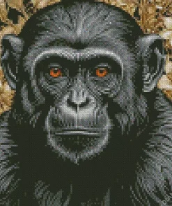 Black Monkey Diamond Painting