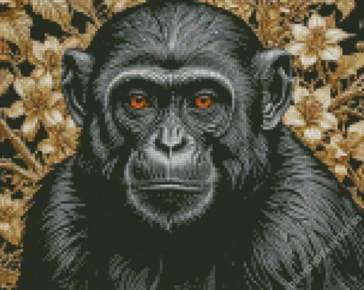 Black Monkey Diamond Painting