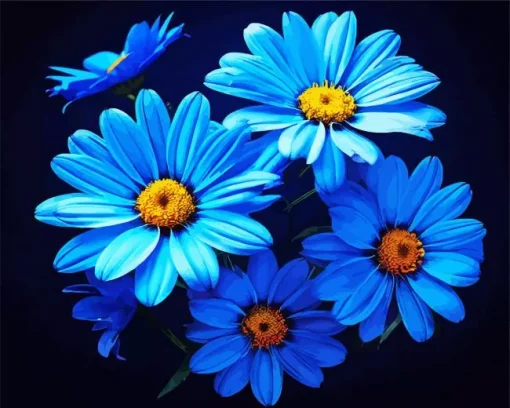 Blue Daisies Diamond Painting