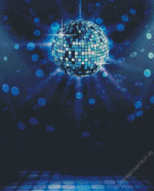 Blue Disco Ball Diamond Painting