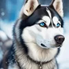 Blue Eyes Husky Diamond Painting