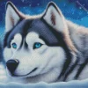 Blue Eyes Husky Dog Diamond Painting