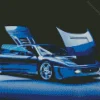 Blue Ferrari Car Diamond Painting