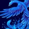 Blue Firebird Diamond Painting