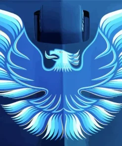 Blue Firebird Logo Diamond Painting