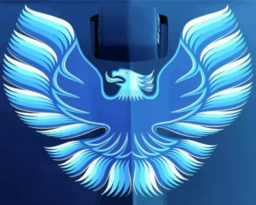 Blue Firebird Logo Diamond Painting