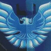 Blue Firebird Logo Diamond Painting