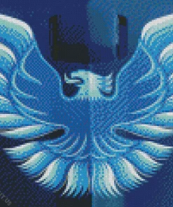 Blue Firebird Logo Diamond Painting