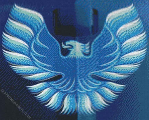 Blue Firebird Logo Diamond Painting