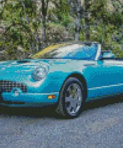 Blue Ford Thunderbird Diamond Painting