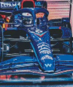 Blue Formula 1 Car Diamond Painting