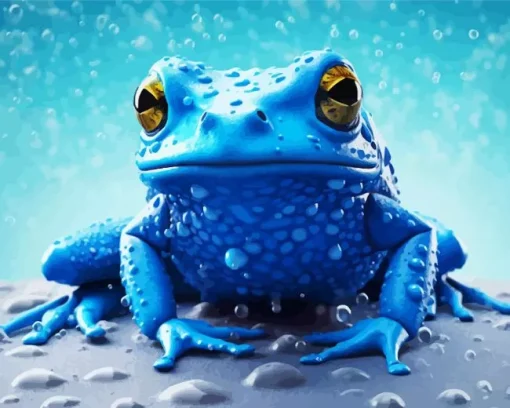 Blue Frog Diamond Painting