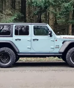 Blue Gray Jeep Diamond Painting