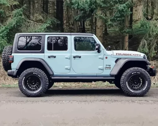 Blue Gray Jeep Diamond Painting