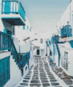 Blue Greece Diamond Painting