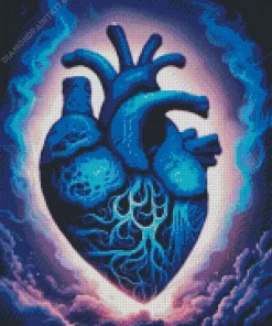 Blue Heart Diamond Painting