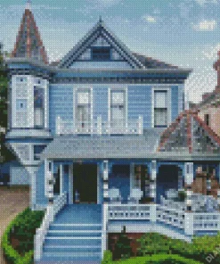 Blue House New Orleans Diamond Painting