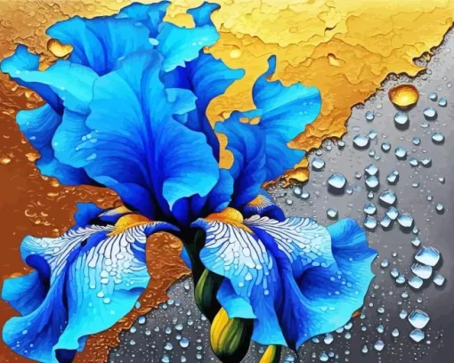 Blue Iris Diamond Painting