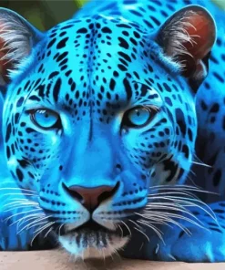 Blue Jaguar Diamond Painting