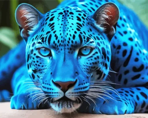 Blue Jaguar Diamond Painting