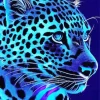 Blue Jaguar Animal Diamond Painting