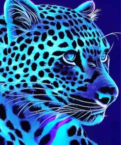 Blue Jaguar Animal Diamond Painting