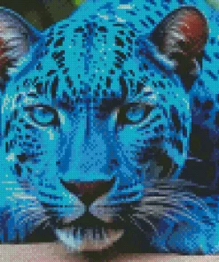 Blue Jaguar Diamond Painting