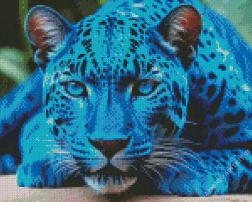 Blue Jaguar Diamond Painting