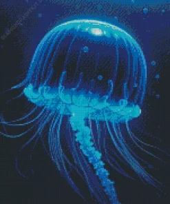 Blue Jellyfish Animal Diamond Painting