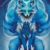 Blue Kitsune Diamond Painting