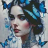 Blue Lady Butterfly Diamond Painting