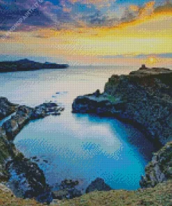 Blue Lagoon At Sunset Diamond Painting