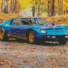 Blue Lamborghini Miura Diamond Painting