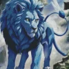 Blue Lion Diamond Painting