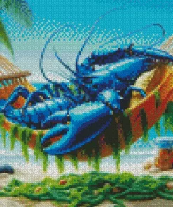 Blue Lobster Art Diamond Painting