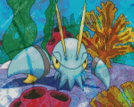 Blue Lobster Pokemon Diamond Painting